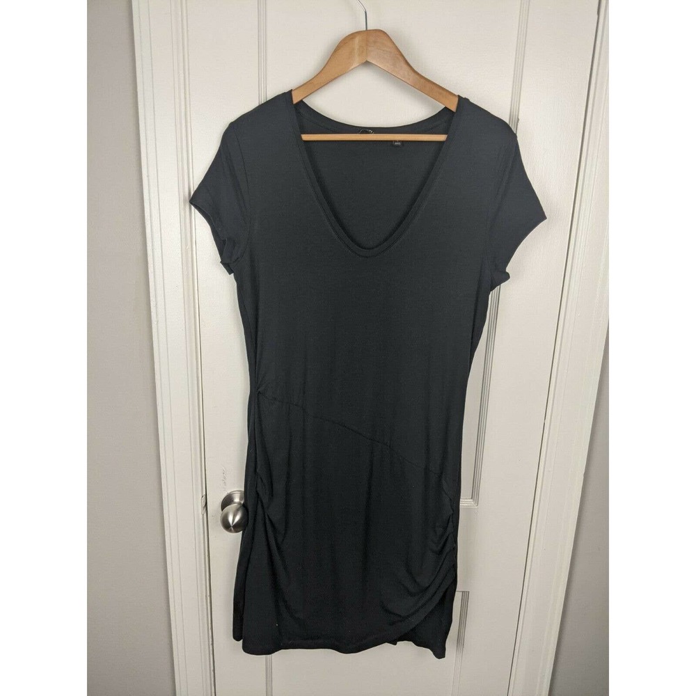 Athleta Black V-neck with Side Ruching